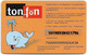 Tonga - TonFon - Whale Orange, Remote Mem. 10T$, Used - Tonga