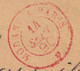 LETTRE.  INDE. 26 AOUT 1890.PONDICHERY POUR MARSEILLE. MODANE A PARIS. ALPHEE DUBOIS 10c + 40c ETAT.    /   2 - Covers & Documents