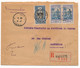 LETTRE RECOMMANDÉE PAPEETE TAHITI MARSEILLE AU DOS CACHET CHARGEMENTS COVER OCEANIA - Covers & Documents