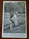 Delcampe - CARTE POSTALE ANCIENNE LA LECON DE BICYCLETTE LOT DE 5 CARTES OBLITEREES 1920?? - Paare