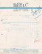 Facture - MONTREUIL - Manufacture De Produits Chimiques  ... Ets BARTH & Cie ... 1952 - Droguerie & Parfumerie