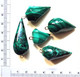 5 PETITS PENDENTIFS EN MALACHITE. - Hangers