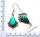 BOUCLES D'OREILLES EN MALACHITE. - Boucles D'oreilles