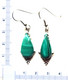 BOUCLES D'OREILLES EN MALACHITE. - Boucles D'oreilles