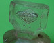 Ancien BOUCHON De CARAFE - Verre Plein Moulé Dessus Ovale SS- Environ H : 4.3 Cm , Diamètre Carafe 2.7 Cm -  Années 1950 - Caraffe