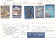 Airmail Postcard With Stamps Space And Archeology (back :Laocoon) - Storia Postale