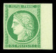 * N°2, 15c Vert, Bord De Feuille Latéral Droit, Fraîcheur Et Couleur Exceptionnelles, Un Des Plus Beaux Exemplaires Conn - 1849-1850 Ceres