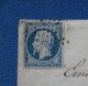 E3 FRANCE  BELLE LETTRE   1855 ETOILE DE PARIS   POUR SENLIS + NAPOLEON N°10 +AFFR. INTERESSANT - - 1852 Luis-Napoléon