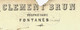 RELIGION UNE FAMILLE DE QUAKERS Dans Le Gard LETTRE ENTETE CLEMENT BRUN VINS à Fontanes (Gard) > Chateaudun VOIR - Historische Dokumente