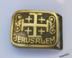 Ancienne Boucle De Ceinture En Laiton - JERUSALEM Et Armoiries - Belts & Buckles