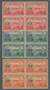 Honduras: 1937, Commemorative Issue For President Carias In Blocks Of 4 With Red - Honduras