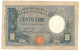 100 LIRE BARBETTI GRANDE B AZZURRO TESTINA DECRETO 04/05/1926 BB - Regno D'Italia – Other