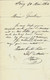 1864 FOECY (Cher) Rimard à Mr. Guerlin GERANT LOTERIE DU MUSEE NAPOLEON à Amiens  V. TEXTE+ HISTORIQUE B.E. V. SCANS - Documents Historiques