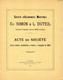 COMMERCE NAVIGATION ASSURANCES NANTES 1911 SIMON & DUTEIL . STATUTS COMPLETS SOCIETE ASSURANCES MARITIMES B.E. - Historische Dokumente