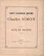 NAVIGATION ASSURANCES MARITIMES NANTES 1890 Charles SIMON STATUTS COMPLETS SOCIETE D'ASSURANCES MARITIMES - Documents Historiques