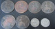 Grande-Bretagne / Great Britain - 8 Monnaies : One Penny 1892 à 1905 + 6 Pence En Argent 1925, 1938 - Collections