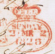 Ireland Free Dublin Antrim 1828 Cover To London Franked O'Neill With Crowned Oval FREE/SUNDAY 2 MR 1828 Of Dublin - Prefilatelia