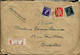 Grande Lettre  Obl. MELREUX-HOTTON 10/09/45  + Vignettes Au Verso Expo Int Liège (chimiste) - Landpost (Ruralpost)