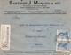 Lettre Recommandée De Lujan Argentine Santiago J Maraggi La Union Molinos à Viento Pour Paris 15/8/1917 - Cartas & Documentos