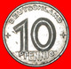 * HAMMER AND COMPASS (1952-1953): GERMANY ★ 10 PFENNIG 1952A! LOW START ★ NO RESERVE! - 10 Pfennig