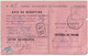 1955 - AVIS De RECEPTION FRANCAIS De LETTRE RECOMMANDEE De TRIBUNAL De POLICE De BAILLEUL (NORD) => YPRES (BELGIQUE) ! - Brieven En Documenten