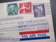 USA 1961 Ganzsache Mit Zusatzfrankaturen Via Air Mail Nach Hannover Mit Stempel Ring Der Tonbandfreunde Hannover - Lettres & Documents