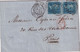 1865 - GB - PAIRE Avec VARIETE DE PIQUAGE Sur LETTRE De LONDON => PARIS - Covers & Documents