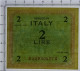 2 LIRE OCCUPAZIONE AMERICANA IN ITALIA MONOLINGUA BEP 1943 QFDS - Occupazione Alleata Seconda Guerra Mondiale