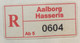 DENMARK 2002, REGISTERED AIRMAIL COVER TO INDIA,2001 EUROPE WITH TAB,AALBORG HASSERIS, - Lettres & Documents