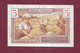 010222 - Billet TRESOR FRANCAIS Territoires Occupés - 5 Cinq Francs Légers Plis Et Tâches Mais Belle Présentation. - 1947 Tesoro Francese