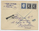 MAZELIN 1FR20 PAIRE +60C DULAC LETTRE MEC SETE HERAULT 1945 AU TARIF - 1945-47 Ceres Of Mazelin