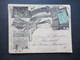 Frankreich 1900 Sage Dekorativer Umschlag Courrier De La Presse Mit Inhalt / Rechnung Stempel Paris Place De La Bourse - 1898-1900 Sage (Type III)
