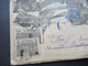 Frankreich 1899 Sage Dekorativer Umschlag Courrier De La Presse 21 Boulevard Montmatre Mit Violettem Stempel - 1898-1900 Sage (Tipo III)