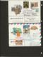 U.R.S.S . LOT DE 6 LETTRES ENTIERS POSTAUX AVEC COMPLEMENTS D'AFFRANCHISSEMENT-1958 A 1982 - Máquinas Franqueo (EMA)