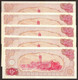 CHINA (TAIWAN). 5 Consecutive  X 10 Yuan 1976. Pick 1984. - Taiwan