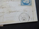 Frankreich 1855 Napoleon III Nr.13 Mit Sternstempel S3 Und 6 Weiteren Stempeln!! Weitergeleitet / Irrläufer ?!? - 1853-1860 Napoleon III