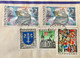 SLOVAKIA 2005, USED AIRMAIL COVER TO INDIA ,5 STAMPS 38SK RATE !SHIP, PRESOV,BUILDING,CHURCH,FAIRYTALES,ART ,PAINTING - Briefe U. Dokumente