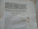 Déclaration Du Roi 17/10/1779 Concernant La Comptabilité Et Le Trésor Royal Mouillures - Wetten & Decreten