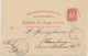 NORWEGEN 1897, 10 Ö Posthorn Kab.-Auslands-GA-Postkarte (Wertstempel In Antigua) Mit Seltene K2 „ODDE“ Nach „HAMBURG“ - Covers & Documents