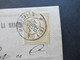 1867 Napoleon III. Nr.20 EF Auf Gedrucktem Brief Marseille Le Chef De Gare / Cehmins De Fer De Paris Blauer L1 Marseile - 1862 Napoléon III