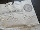 Delcampe - 1867 Napoleon III. Nr.21 EF Gedruckter Brief / Dekorative Rechnung Cotons Fils D'Irlande Michelez Fils Aine Sternstempel - 1862 Napoléon III