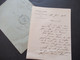 Delcampe - Frankreich 1921 Säerin EF Stempel L2 Retour A L'Envoyeur / Retour Brief Mit Inhalt (Notaire) Handschriftlicher Vermerk - Briefe U. Dokumente