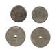 69/ Belgique : 2 X 25 Centimes : 1943 Et 1946 - 2 X 1 Franc : 1942 X 2 - 25 Centimes