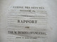 Frankreich 1832 Bericht Chambre Des Deputes / Repräsentantenhaus Rapport Fait Par M. Duboys (D'Angers) - Historical Documents