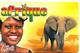 CARTE-PREPAYEE-7.5€;-AFRIQUE-RESEAU TISCALI-FEMME ELEPHANT-31/12/2005-V°N° Série En 12 Gd N° 4/3/3/3 -TBE - Dschungel