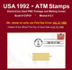 USA ATM STAMPS Michel 2.1 / Scott CVP31 / Vor-Ersttag FDC - JUL 21 1992 !!! RARE Automatenmarken Etiquetas Kiosk - Machine Labels [ATM]