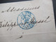 Russland 1888 Transit Brief St. Petersburg Nach Nantes über Paris Mit Blauem Stempel Paris Etranger - Briefe U. Dokumente