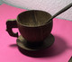 Lot Of Handmade Decorative Coffe/tee Cup Saucer Spoon, Coconut Shell, Mauritius - Cups