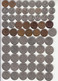 BELGIUM -LOT B 142  DIFFERENT COINS FROM  20 CENTIMES 1953 UP TO 20 FRANCS 1996 (TABEL)+ 8 COINS BONUS, LM1.25 - Verzamelingen