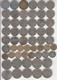 SPAIN - LOT A - 160  DIFFERENT COINS FROM  5 CENTIMOS 1940 UP TO 5 PESETAS 2001 (TABLE),  LM1.26 -  Collections